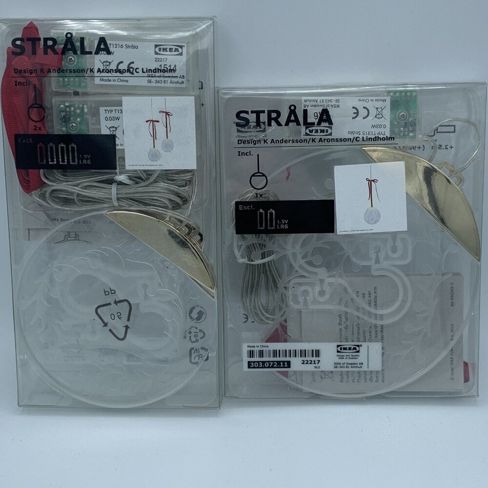 IKEA STRÅLA LED Pendant Lamp Kit - Set of 2 (Sealed)